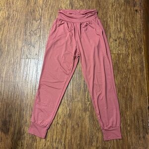 DIBAOLONG Women's Pink Yoga Loose Workout Joggers Comfy Lounge Pants Size Medium